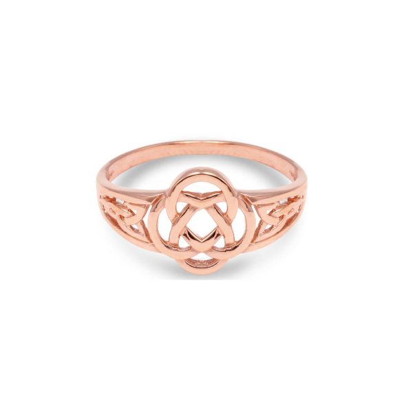 Celtic Trinity Knot Ring in 9ct Rose Gold