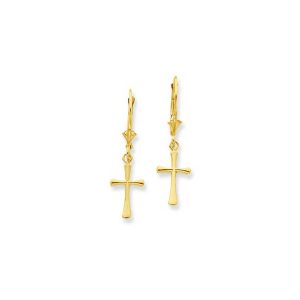 Traditional Cross Earrings in 9ct Gold