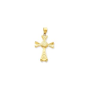 Celtic Cross Triquetra Pendant Necklace in 9ct Gold