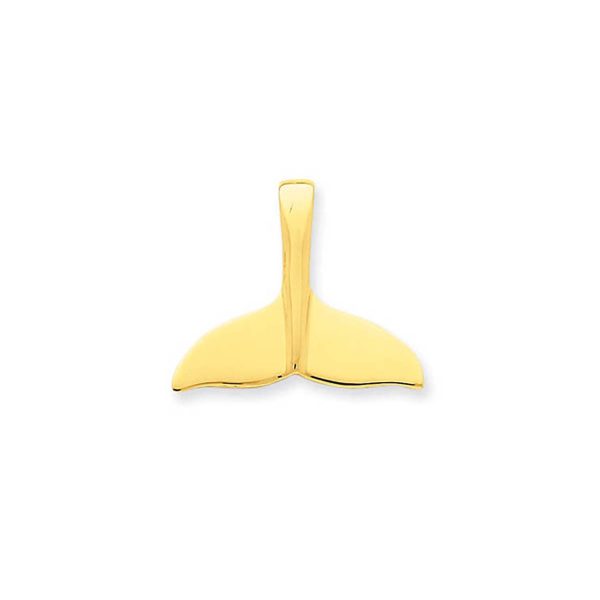 Whale Tail Pendant Necklace in 9ct Gold