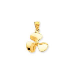 Men's Propeller Pendant Necklace in 9ct Gold