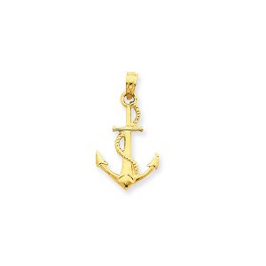 Men's Anchor Pendant Necklace in 9ct Gold