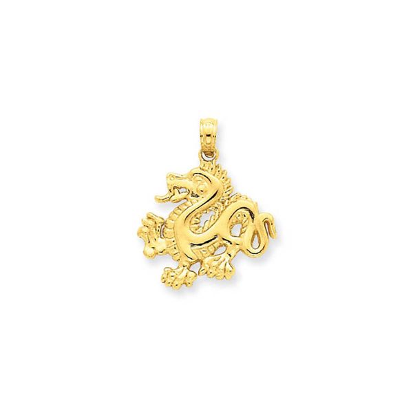 Men's Dragon Pendant Necklace in 9ct Gold