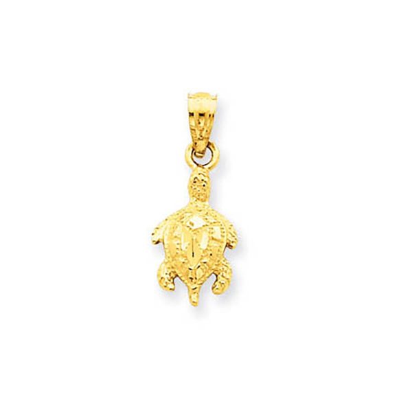 Turtle Pendant Necklace in 9ct Gold