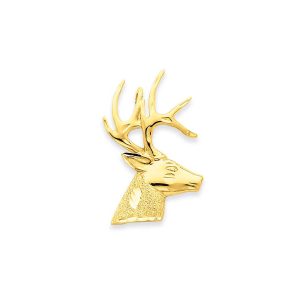 Men's Stag Pendant Necklace in 9ct Gold