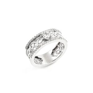 Celtic Knot Ring in 9ct White Gold