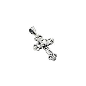 Celtic Cross Oxidised Pendant Necklace in Sterling Silver