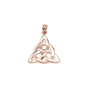 Celtic Trinity Knot Pendant Necklace in 9ct Rose Gold