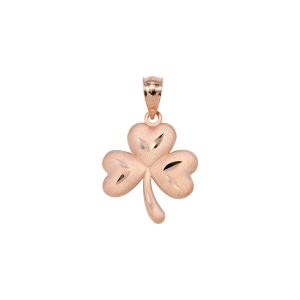 Celtic Clover Pendant Necklace in 9ct Rose Gold