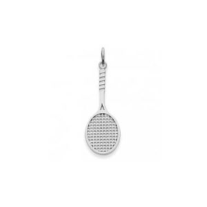 Men's Tennis Racket Pendant Necklace in Sterling Silver