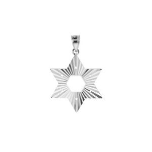 Star of David Medium Pendant Necklace in Sterling Silver