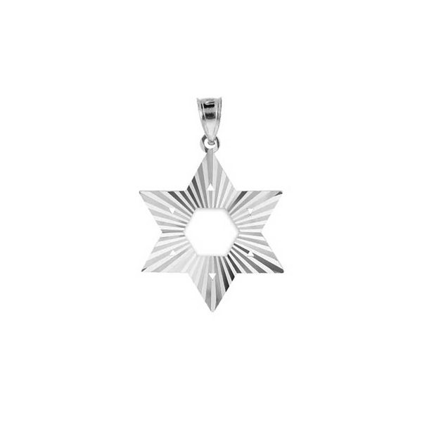 Star of David Medium Pendant Necklace in Sterling Silver