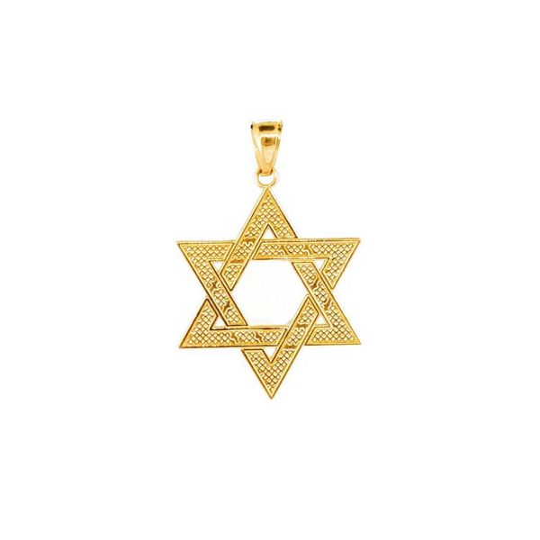 Star of David Medium Pendant Necklace in 9ct Gold