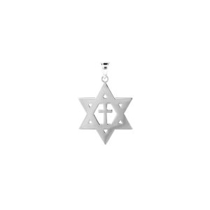 Men's Chunky Star of David Pendant Necklace in Sterling Silver