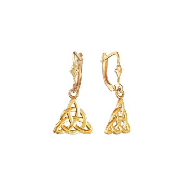 Triquetra Trinity Knot Earrings in 9ct Gold