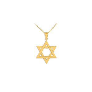 Star of David Pendant Necklace in 9ct Gold