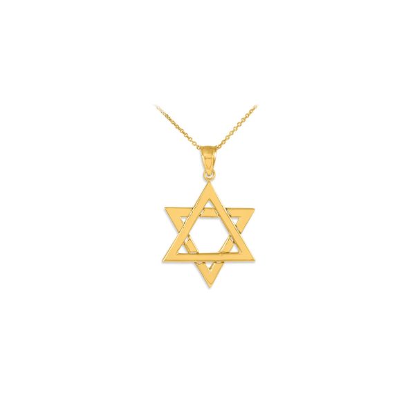 Star of David Pendant Necklace in 9ct Gold