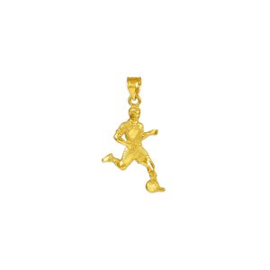 Men's Star Striker Pendant Necklace in 9ct Gold