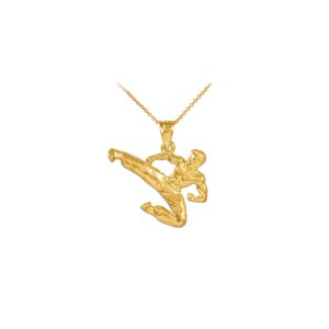 Men's Karate Pendant Necklace in 9ct Gold