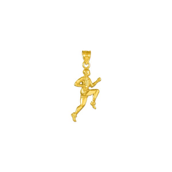 Men's Runner Pendant Necklace in 9ct Gold