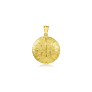 Men's Basketball Pendant Necklace in 9ct Gold