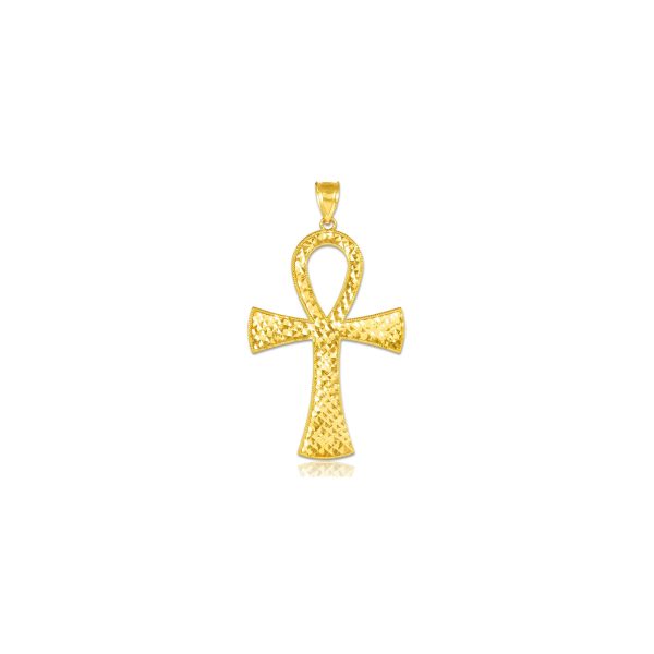 Ankh Cross Egyptian Pendant Necklace in 9ct Gold