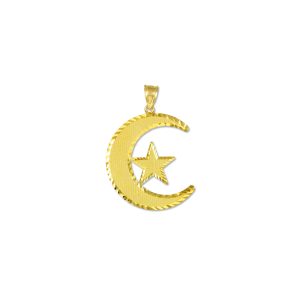 Sleek Crescent Pendant Necklace in 9ct Gold