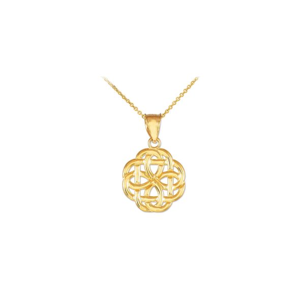 Celtic Triquetra Trinity Pendant Necklace in 9ct Gold