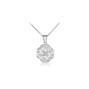 Celtic Triquetra Trinity Pendant Necklace in Sterling Silver