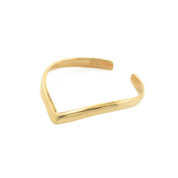 Chevron Stackable Toe Ring in 9ct Gold