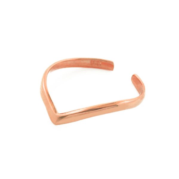 Stackable Chevron Toe Ring in 9ct Rose Gold