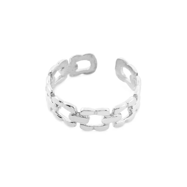 Link Toe Ring in 9ct White Gold