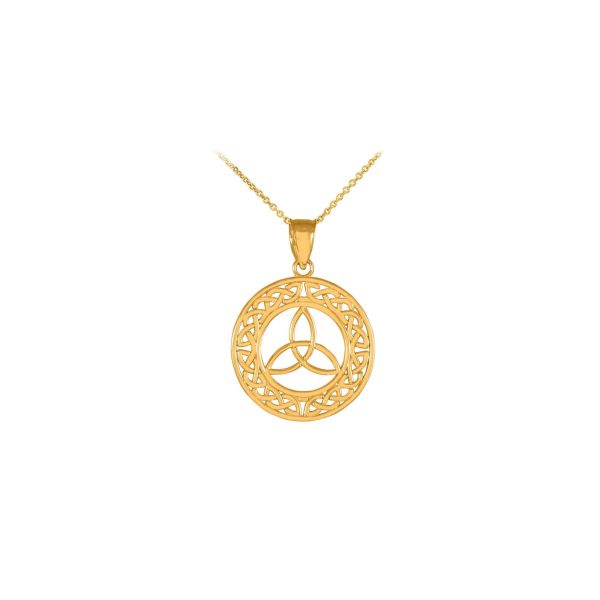 Celtic Trinity Pendant Necklace in 9ct Gold