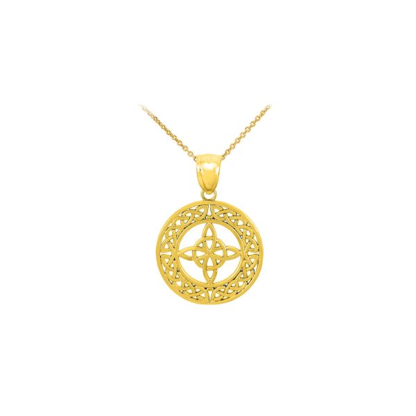 Celtic Trinity Knot Pendant Necklace in 9ct Gold