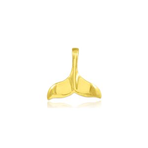 Whale Tail Pendant Necklace in 9ct Gold