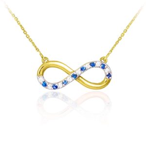 Diamond Infinity Pendant Necklace in 9ct Gold