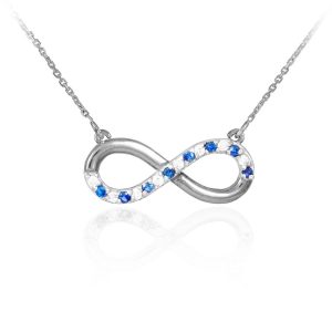 Diamond Infinity Pendant Necklace in 9ct White Gold