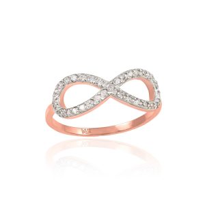 Diamond Infinity Ring in 9ct Rose Gold