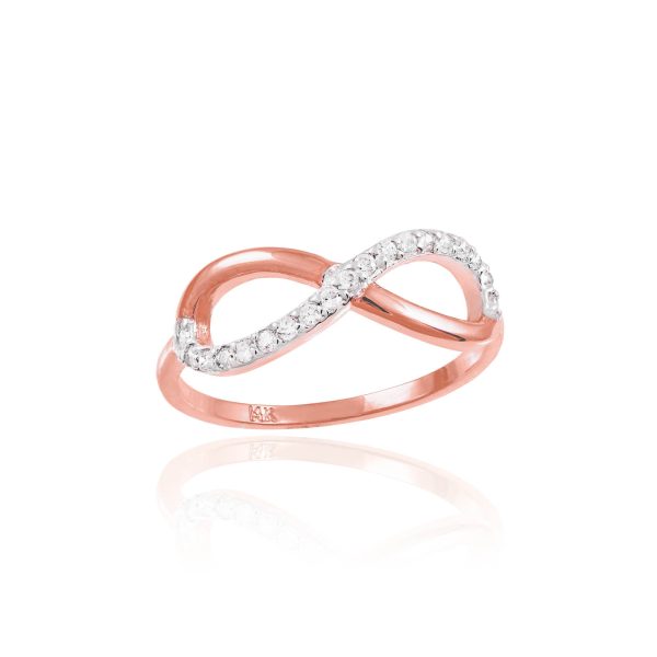 Diamond Infinity Ring in 9ct Rose Gold