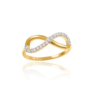 CZ Infinity Ring in 9ct Gold