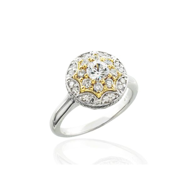 Diamond Engagement Ring in 9ct Two-Tone White Gold