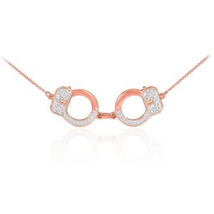 Diamond Locked Away Pendant Necklace in 9ct Rose Gold