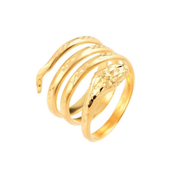 Coiled Serpent Ring in 9ct Gold