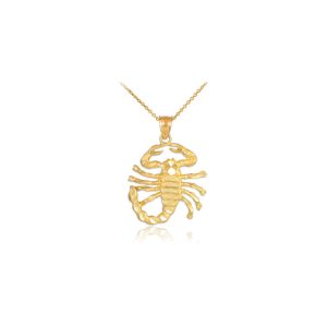 Men's Scorpion Pendant Necklace in 9ct Gold