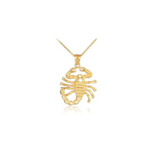 Men's Scorpion Pendant Necklace in 9ct Gold