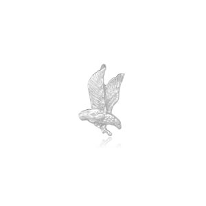 Men's Eagle Charm Pendant Necklace in 9ct White Gold