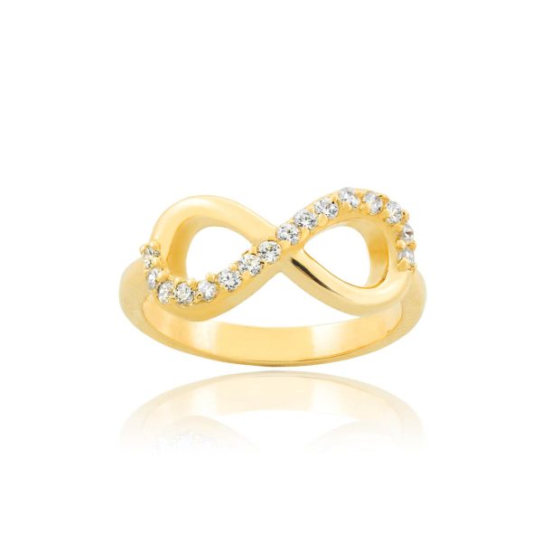 CZ Infinity Ring in 9ct Gold