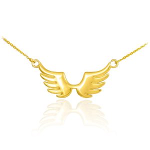 Angel Wings Pendant Necklace in 9ct Gold