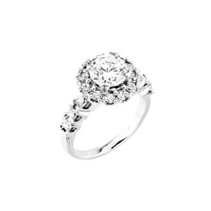 CZ Engagement Ring in 9ct White Gold