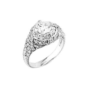 CZ Engagement Ring in 9ct White Gold